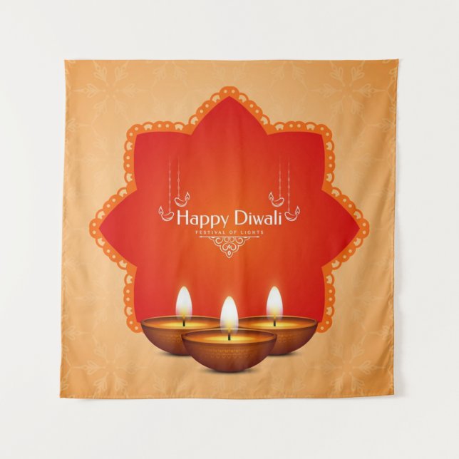 Hermoso tapiz Diwali (Anverso)