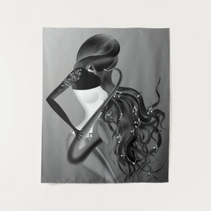 Hermoso Tapiz Saxofonista