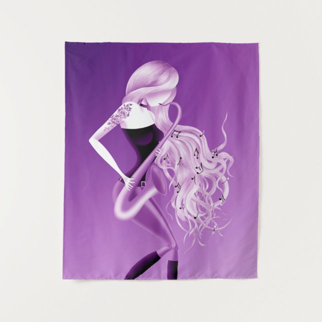 Hermoso Tapiz Saxofonista (Anverso)