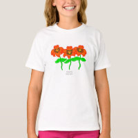 Hermoso Tigre Lilies Chicas Camiseta Blanca Básica