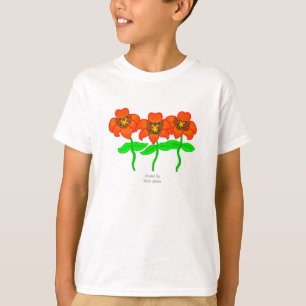 Hermoso Tigre Lilies Niños Camiseta Blanca Básica