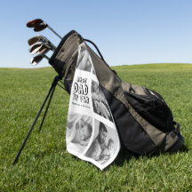 Hermoso toalla de golf con collage de fotos para e