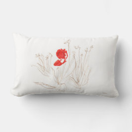 Hermoso tulipán en el viento y la almohada de lanz