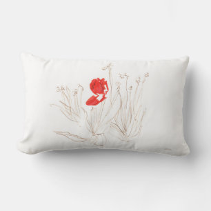 Hermoso tulipán en el viento y la almohada de lanz
