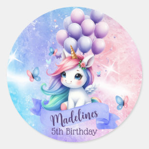 Hermoso unicornio con Pegatinas de globos