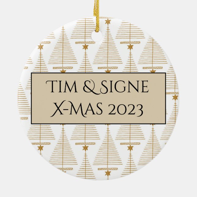 Hermoso y sencillo ornamento de árbol de Navidad (Atrás)