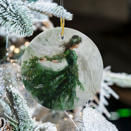 Hermoso y único ornamento de Ángel Verde