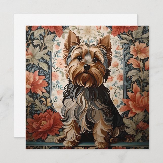 Hermoso Yorkie | Retrato Terrier de Yorkshire (Anverso / Reverso)