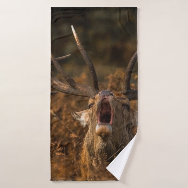 HERMOSOS ANIMALES REINDERES SALVAJES (Toalla de baño)