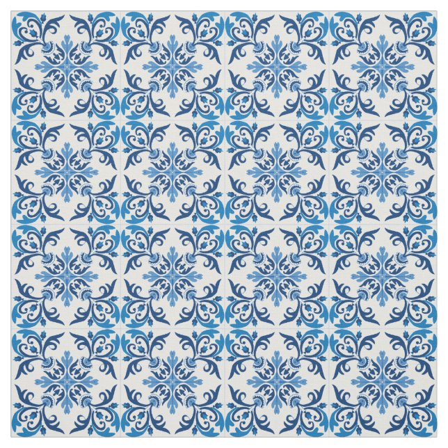 💙 Hermosos Azulejos azules, Tela XS tamaño (Retal)