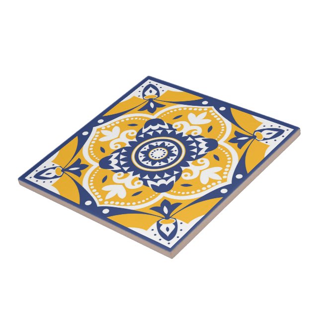 💛 💙 🤍 Hermosos Azulejos azules y amarillos (Lado)