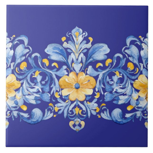 Hermosos Azulejos Azules y Amarillos (Frente)