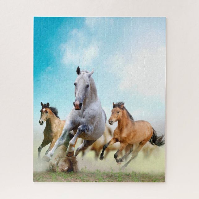 Hermosos caballos corriendo, Jigsaw Puzzle (Vertical)