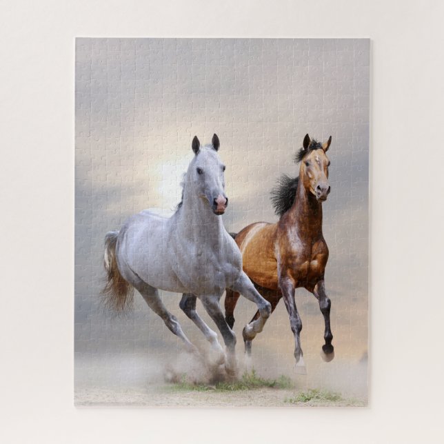 Hermosos caballos corriendo, Jigsaw Puzzle (Vertical)