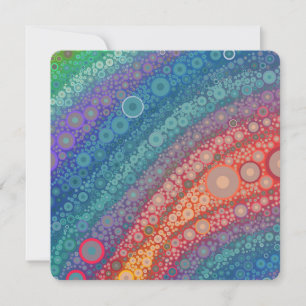 Hermosos círculos arcoiris con tarjeta de saludo p