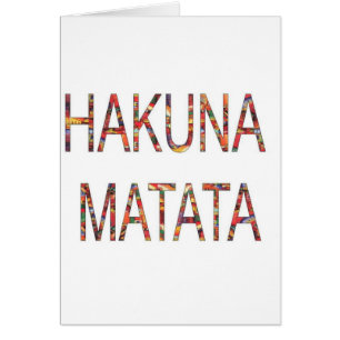 Hermosos colores vivos africanos Hakuna Matata