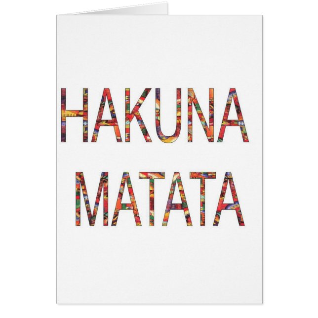 Hermosos colores vivos africanos Hakuna Matata (Frente)