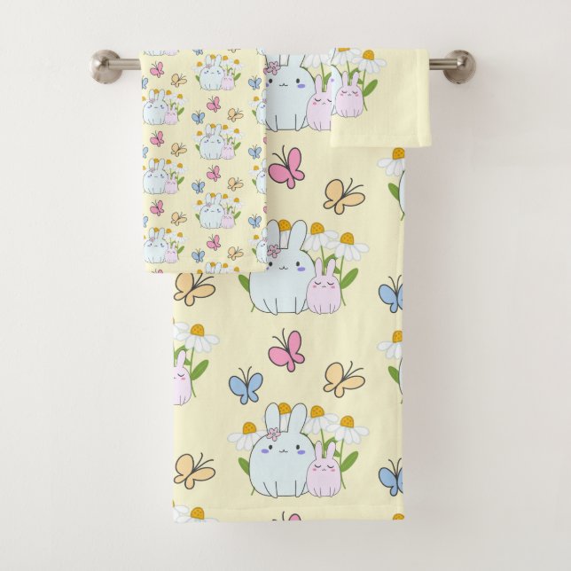 Hermosos conejitos con martillos de primavera y ma (In situ)