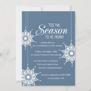 Hermosos copos de nieve - Invitación de fiesta de