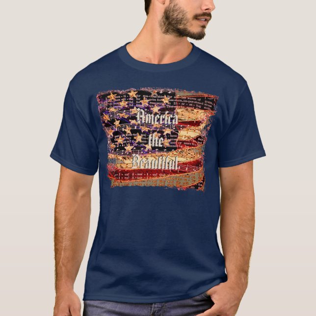 Hermosos Estados Unidos, marina, camiseta de hombr (Anverso)