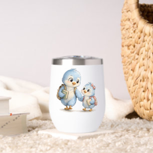 Hermosos hermanos de pájaro azul viajan Tumbler
