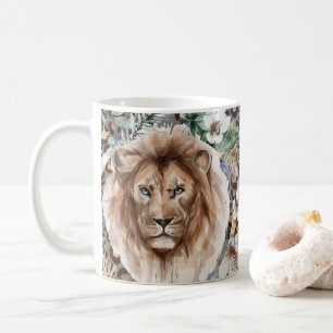 Hermosos leones Gatos Jungle Safari Café Mug, Copa