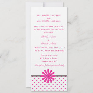 Hermosos lunares rosados y invitaciones de boda co