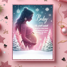 Hermosos Navidades bebé Invitación a la ducha