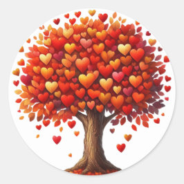 Hermosos Pegatinas de árboles con forma de corazón