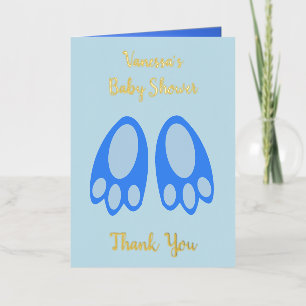 Hermosos Pies de Conejito Niño Azul Cumpleaños de