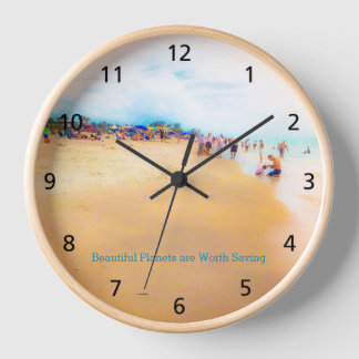 Hermosos planetas reloj de pared acrílico