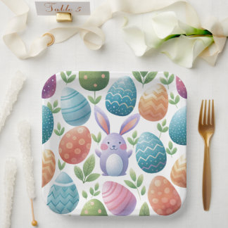 Hermosos platos de papel de Pascua