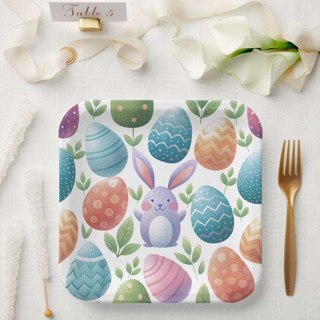 Hermosos platos de papel de Pascua (Boda)