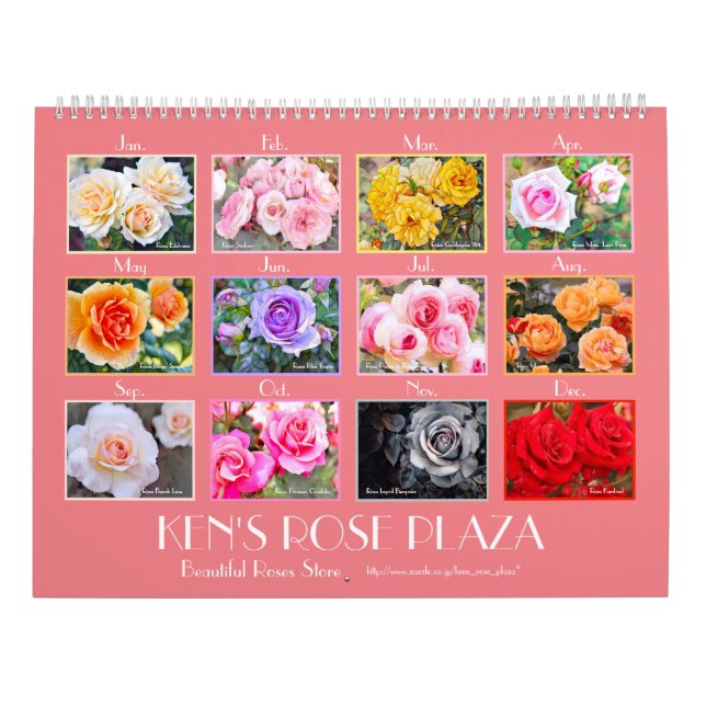 Hermosos Rosas Calendario de Arte カ レ・ダ・. (Reverso)