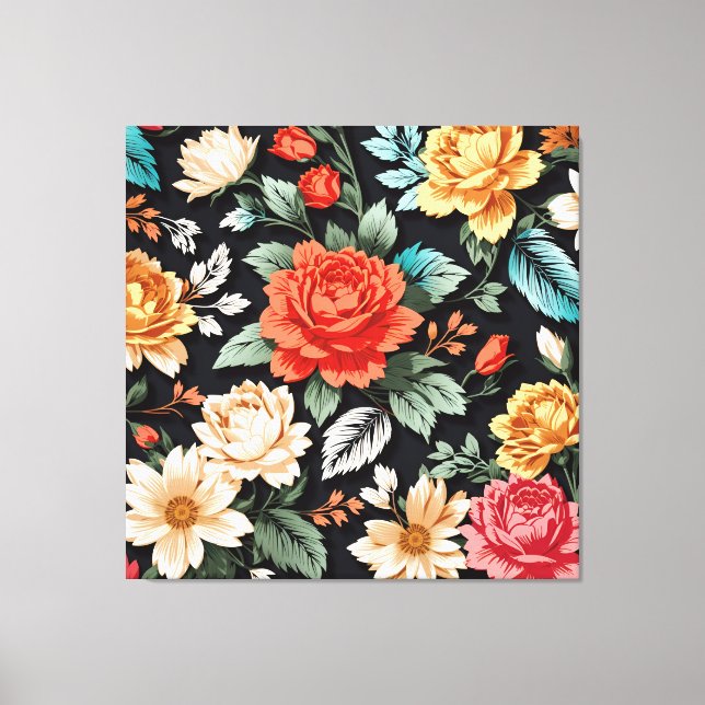 Hermosos Rosas con arte de fondo negro (Anverso)