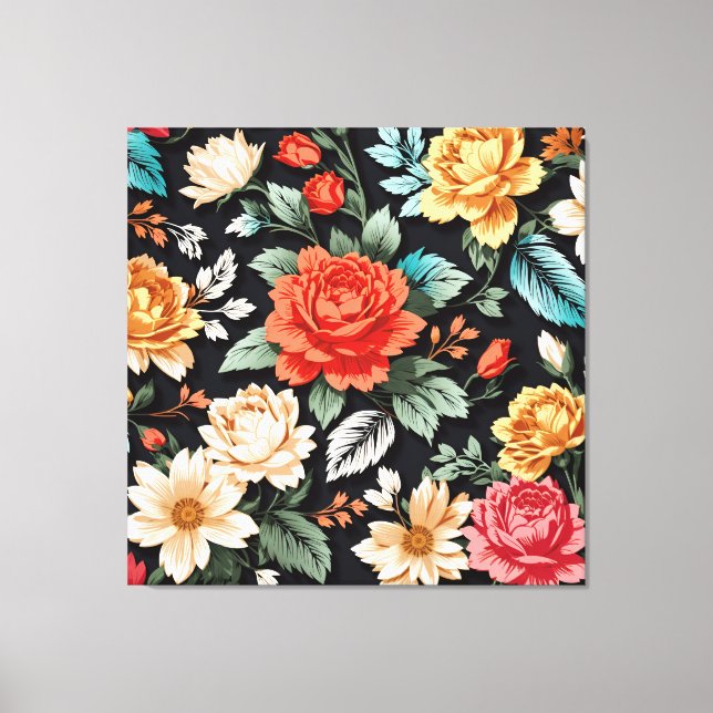 Hermosos Rosas con arte de fondo negro (Anverso)