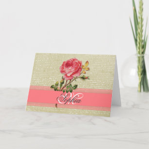 Hermosos rosas de época con monograma femenino