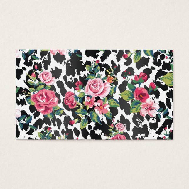 Hermosos rosas de moda y leopardo (Frente)