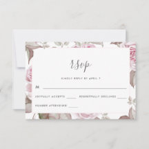 Hermosos Rosas Soft Rubor Wedding Rsvp