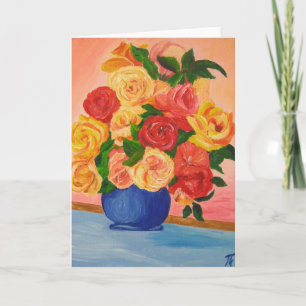 Hermosos Rosas - Tarjeta de felicitación