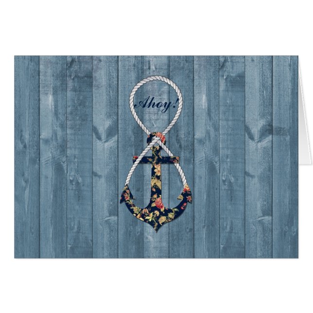 Hermosos rosas vintage floral anclaje infinito (Anverso (Horizontal))