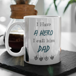 Hero Papá Taza de café personalizada para el Día