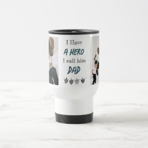 Hero Papá   Taza de viaje personalizada para el Dí