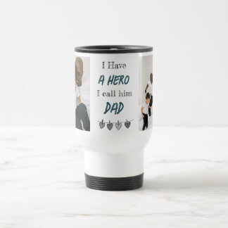 Hero Papá | Taza de viaje personalizada para el Dí