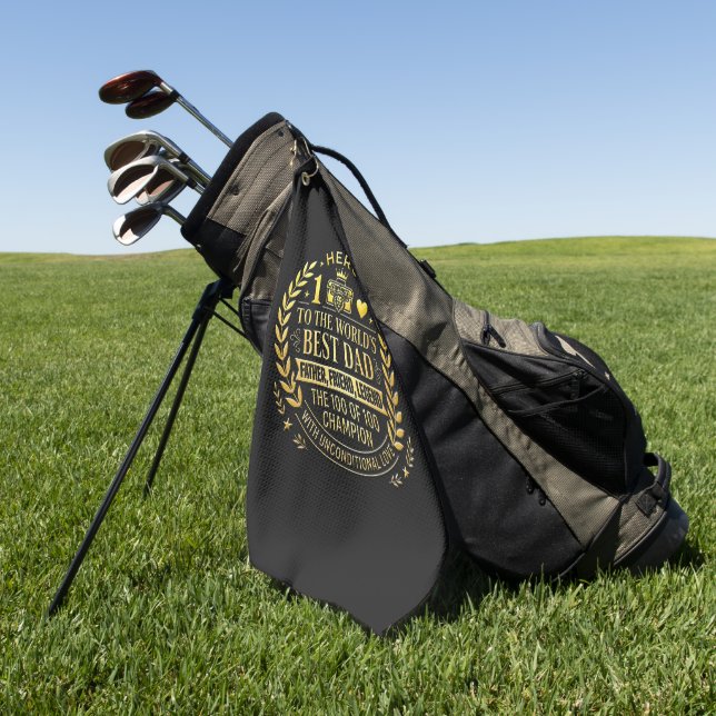 Hero to the World's Best Dad / Toalla de Golf (Verde)