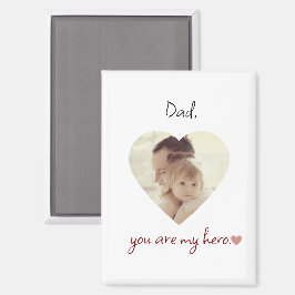 Héroe de papá imán personalizado para el día del p