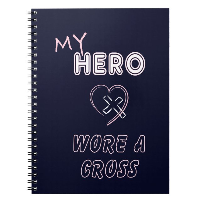 Héroe llevaba un cuaderno cruzado mujer cristiana  (Frente)