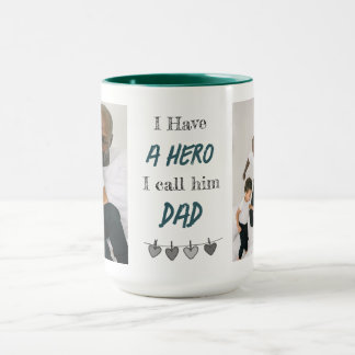 Heroe Papá | Taza Combo Día del Padre con Fotos Pe