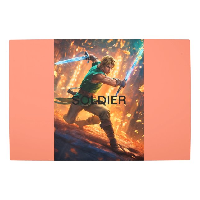 Heroico arte mural Metalizado: diseño de soldados  (Anverso)