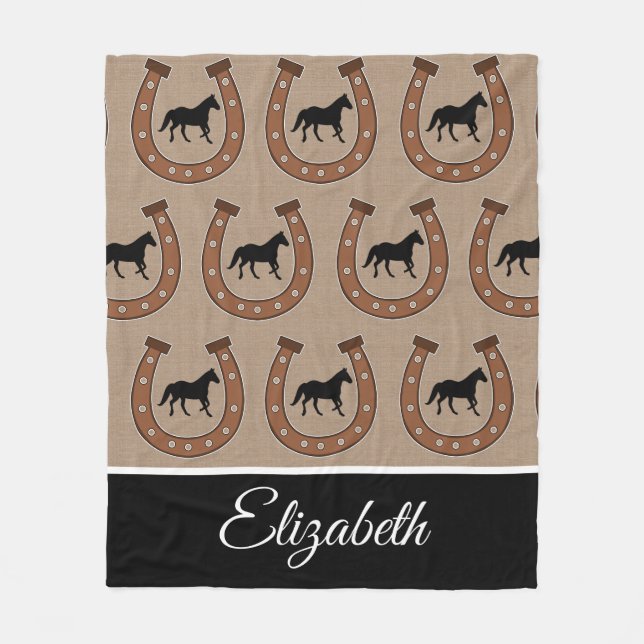 Herradura marrón y manta negra de la flota de caba (Anverso)